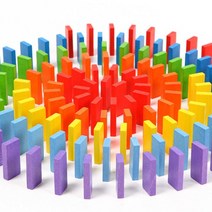 [토도리브로] 무지개 원목도미노 700pcs, 상세 설명 참조