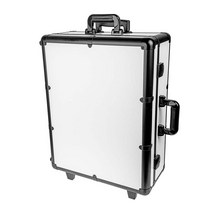 샤니 스튜디오 투고 휠드 트롤리 메이크업 케이스 & 오가나이저 조명 포함, Off White