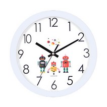 무소음 로봇 벽시계, 화이트