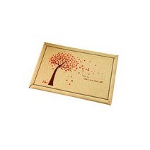 [핑크망고] 일러스트 발매트, 단풍나무(브라운)