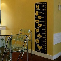 [뭉키데코]키재기스티커_동물들의 키재기 스티커(B타입), 블랙