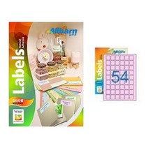 [올바른] 칼라라벨 연분홍 (레이저 잉크젯공용) -54칸(6X9), 50매, AL054PP