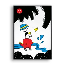 올뉴프레임 아트프린트 B보이, MDF 화이트