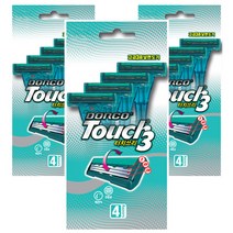 도루코 터치쓰리 3중날 면도기 TP-900, 4개입, 3개