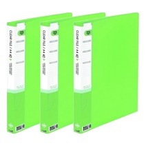 희망 A4 클리어 파일 40매입, 연두, 3개