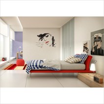 홈앤데코 페이스아트포인트벽지3폭짜리1세트완제품, 164h3016403