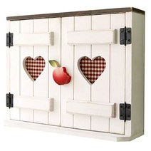 행복디자인 패브릭 하트 인터폰박스, 브라운, 1개
