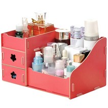 에코라인 미니 3단 메이크업정리함, 핫핑크, 1개