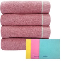 다주타올 티파니 타월 4p + 독일행주 1p, 핑크, 1세트