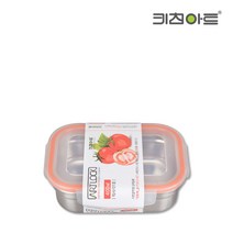 키친아트 아트락 직사각 1호 밀폐용기 400 ml, 1개, 단품