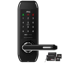밀레시스텍 무타공 디지털 도어락 MI-5400S + 휴대폰걸이형 태그키 2p + 스티커형키 2p