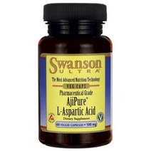 Swanson 울트라 아지퓨어 L-아스파틱 애시드 500mg 베지 캡슐, 60개입, 1개