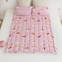 보떼하우스 디즈니 여름 인견 유아 낮잠 손누빔차렵패드, 푸 핑크