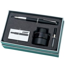 라미 만년필 스튜디오 블랙 병잉크 기프트 세트, F, 혼합 색상