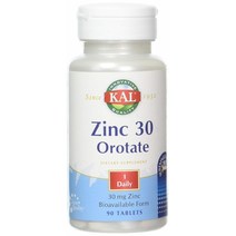 Kal 아연 오로테이트 30mg 타블렛, 90개입, 1개, 90정