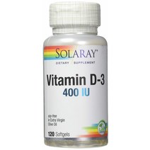 솔라레이 비타민 D-3 400IU 소프트젤, 120개입, 1개, 120정