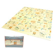 에코라이프 3단 랜드마크 캠핑매트 + 보관가방, 아이보리
