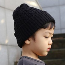 무슈 아동용 꽈배기 양면 비니