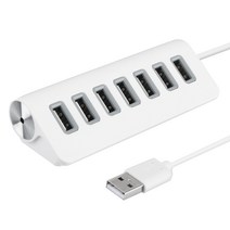 코시 뉴욕 7포트 USB 허브 UH3221, 화이트