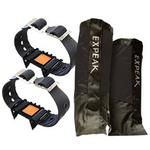 엑스피크 4p 밴드아이젠 + 스패츠 2p 세트, 아이젠(블랙), 스패츠(블랙)
