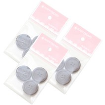 해피베어스 프리미엄 나무단추 23 mm, 브라운, 9개