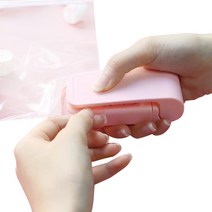 FinLano 다용도 간편 비닐 과자 밀봉 실링기 핑크, 1개