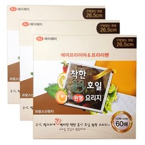 착한식재료 종이호일 원형 26.5cm 60매, 3개