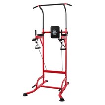 핏분 치닝디핑 C형 가정용 턱걸이 철봉 딥스 운동기구 B-CD300, 레드