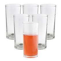 삼호유리 럭키글라스 스트라이프 유리컵 250ml LG-123009, 6개입