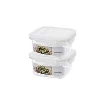 락앤락 테이블탑 밀폐용기 정사각 화이트 580ml, 2개, 단품