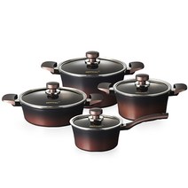 해피콜 IH 티타늄 냄비 4종 세트, 혼합색상, 편수 냄비 18cm + 양수 20cm + 전골 24cm + 곰솥 24cm