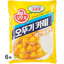 오뚜기 카레 (약간매운맛) 1kg, 6개