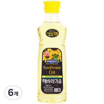 오뚜기 프레스코 해바라기유, 500ml, 6개