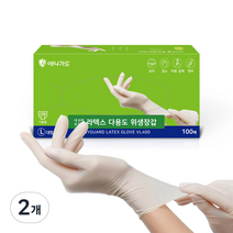 애니가드 라텍스 장갑 대형 VL400, 100개입, 2개