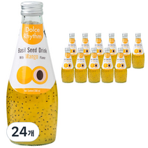 돌체리듬 바질씨드 드링크 망고맛, 290ml, 24개