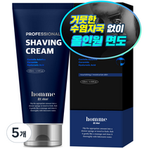 아케이 옴므 프로페셔널 후레쉬 쉐이빙 면도크림, 5개, 105ml