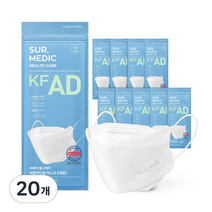 써메딕 헬스케어 비말차단용 3D 마스크 대형 KF-AD, 3개입, 20개
