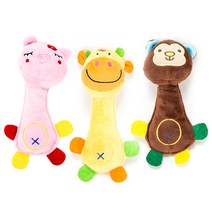 딩동펫 반려동물 정글인형 장난감 3종 세트, 돼지, 젖소, 원숭이, 1세트