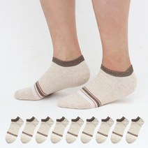 이지레그 남성용 멀티라인 스니커즈 발목 양말 10켤레