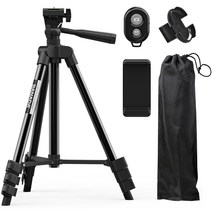 Meainna 휴대용 고배율 핸드폰 카메라 야시 망원경 HD 12x50 그린 블랙 1250 + 사진 클립 + 삼각대 세트, 블랙 세트
