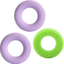 실리콘 도넛 손 악력기 50LB 2p + 지압 악력기, 에쉬바이올렛(손 악력기)