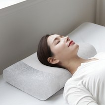 리브맘 에어텍스 경추베개 세트, 화이트