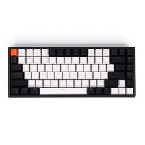 키크론 K2V2 알루미늄 RGB 블루투스 무선 기계식 키보드 핫스왑 청축, 블랙 + 화이트, K2, 텐키리스