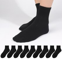 두발로 남성용 스포츠 오리지널 카바 양말 10켤레, 블랙