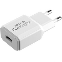 요이치 3.0 USB 고속 아답터 충전기 XM-QC3.0, 화이트, 1개