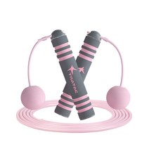 트라택 다이어트 줄넘기 2 in 1 유무선 실내외 겸용, 핑크
