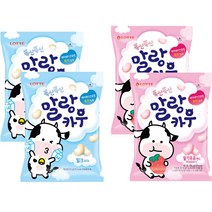 말랑카우 밀크 158g x 2p + 딸기 158g x 2p, 1세트