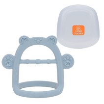 리빙선생 손목 곰돌이 치발기 + 케이스, 3개월 이상, 블루(손목치발기)