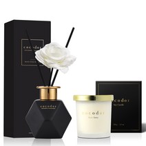 코코도르 소이캔들 스몰자 130g + 블랙골드에디션 디퓨저 200ml 세트, 캔들(블랙체리), 디퓨저(블랙체리)