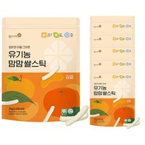 맘스미 유아용 유기농 맘맘 쌀스틱, 감귤맛, 6개